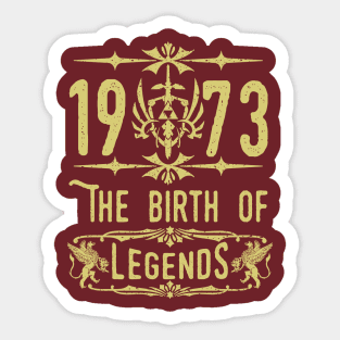 1973 The birth of Legends! Sticker